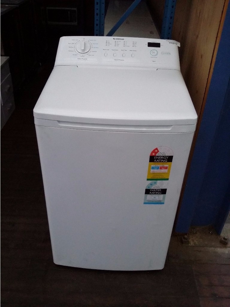 Simpson EZI Set Top Load Washer, Model SWT5542, 5.5kg EZI Set Top Load Washing  Machine With 11 Wash Programs, 850rpm Spin Speed, Time Remaining Display  And Pause Button, 12 Month Parts &