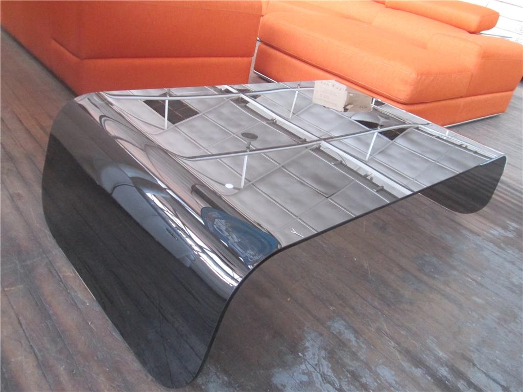 Funeral listener launch Coffee Table, Tana Curved Glass, 1380mm x 750mm x 350mm [94784+8]