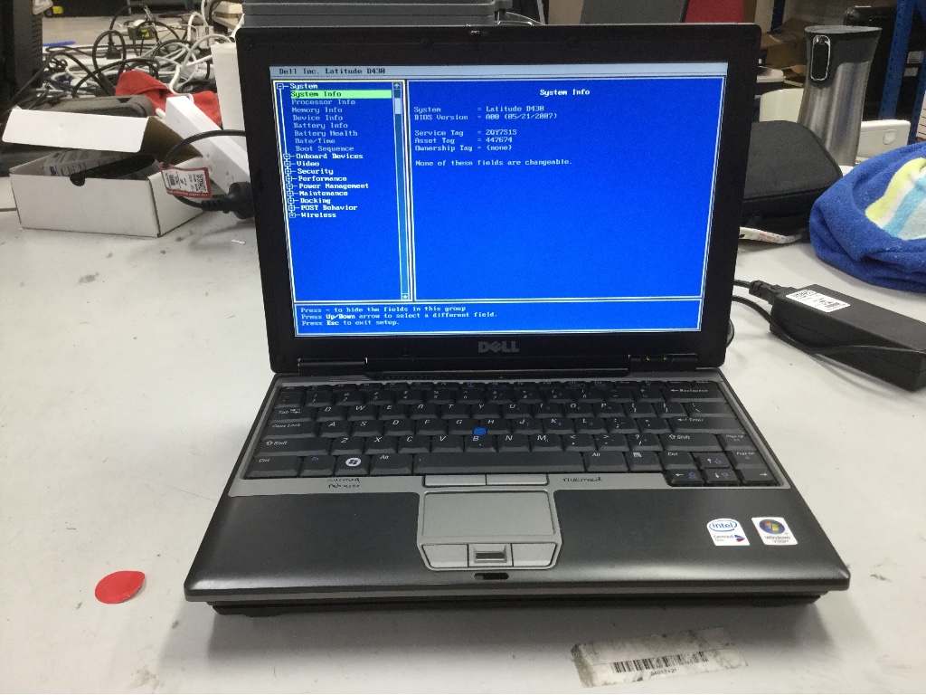 Laptop Pc Dell Latitude D430 No Charger Appears To Function