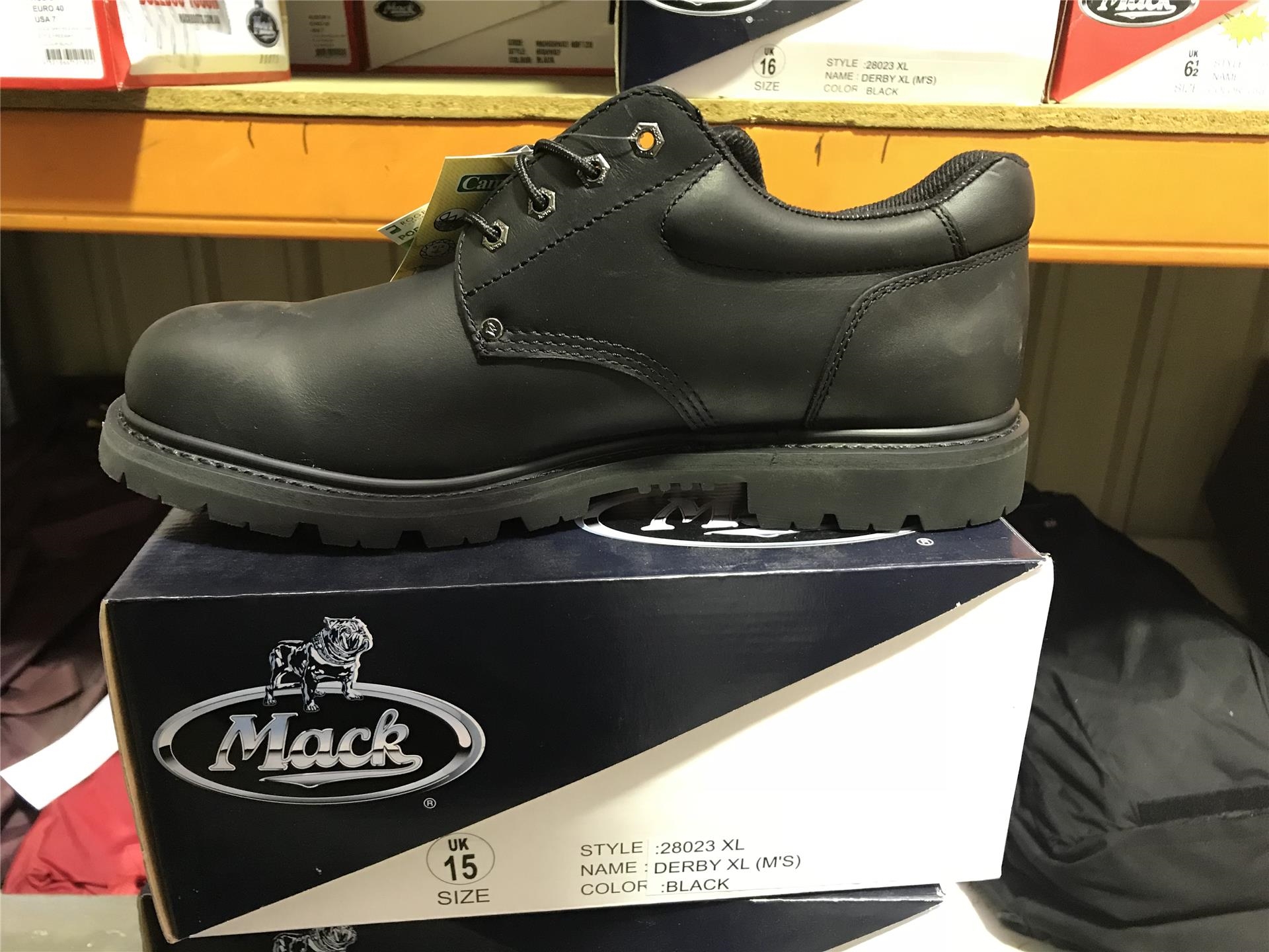 Mack Shoes, Black, Style: Derby, UK Size: 15, Quantity of 4 Pairs ...