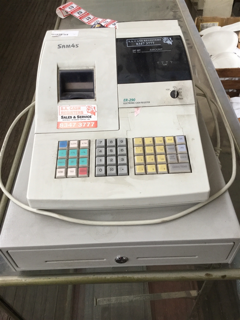 Sam4S ER-290 Electronic Cash Register, 240V, Not Tested