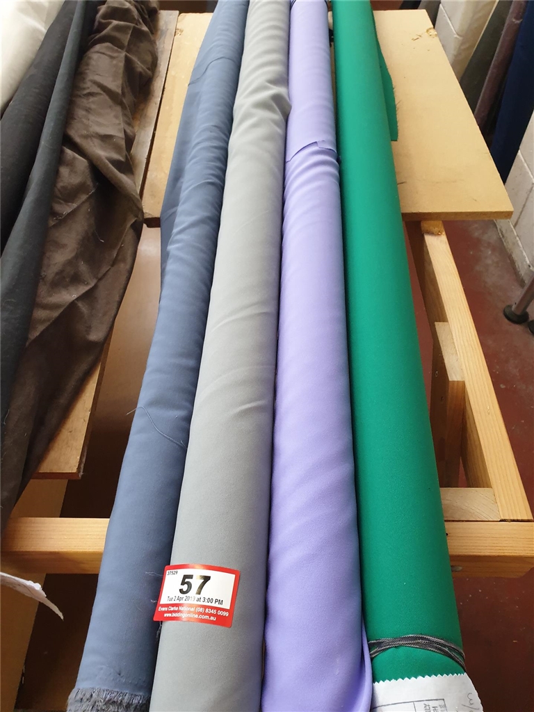 Polyester Mechanical Stretch Fabric Rolls, Assorted Colours, Qty of 4 Rolls