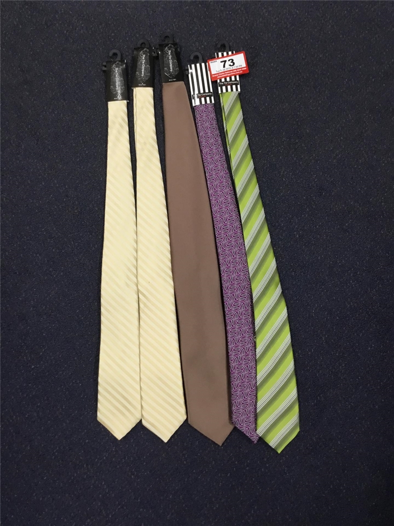 Ties, Brand: Tie Company, Extra Long, Various Colours, Qty of 5, RRP ...