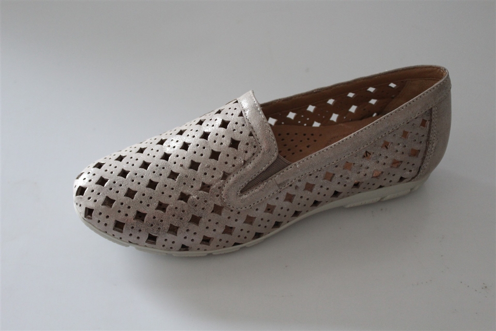 Womens Casual Shoe, Gino Ventori, Style: Bavaria, Colour: Taupe Metalic ...