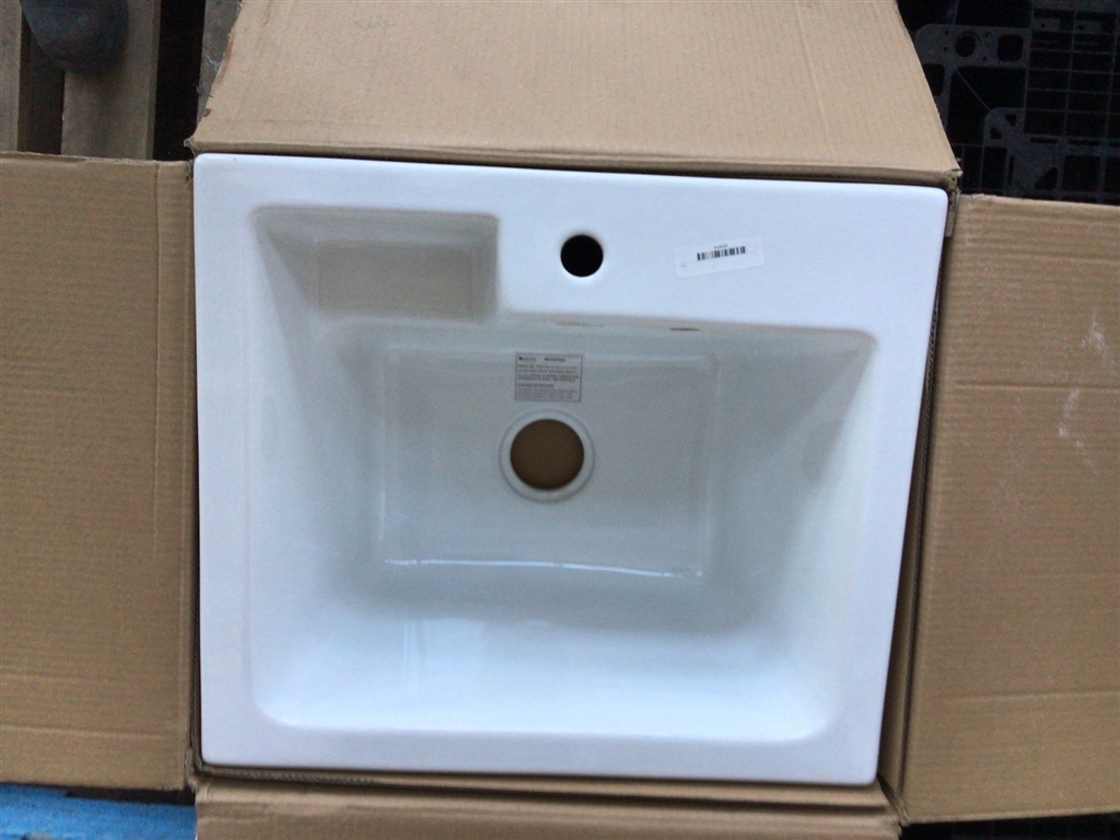 Seima Ceramic Laundry Sink White 620W x 550D mm (Rim Height 35 mm)