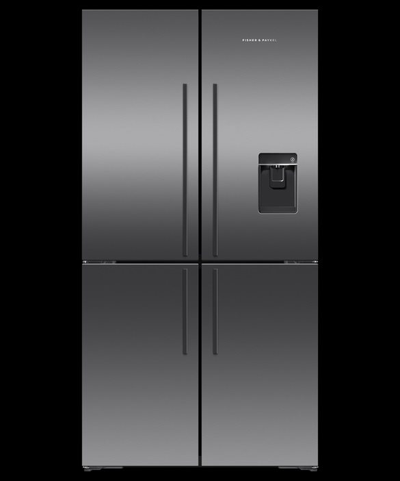 Fisher & Paykel Freestanding Quad Door Refrigerator Freezer, 90.5cm, 538L, Ice & Water, Model Number: RF605QDUVB2 - RRP $3699. Serial Number:BAQA70026