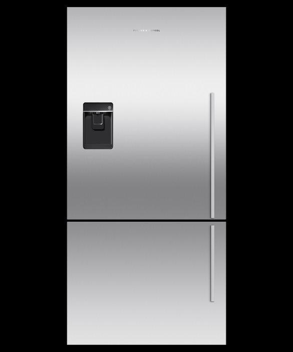 Fisher & Paykel Freestanding Refrigerator Freezer, 79cm, 494L, Ice & Water, Model Number:E522BLXFDU5 - RRP $3,099