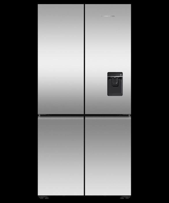 Fisher & Paykel Freestanding Quad Door Refrigerator Freezer, 90.5cm, 690L, Ice & Water, Model Number: RF730QNUVX1 - RRP $4399 - Serial Number: BAR3F0035