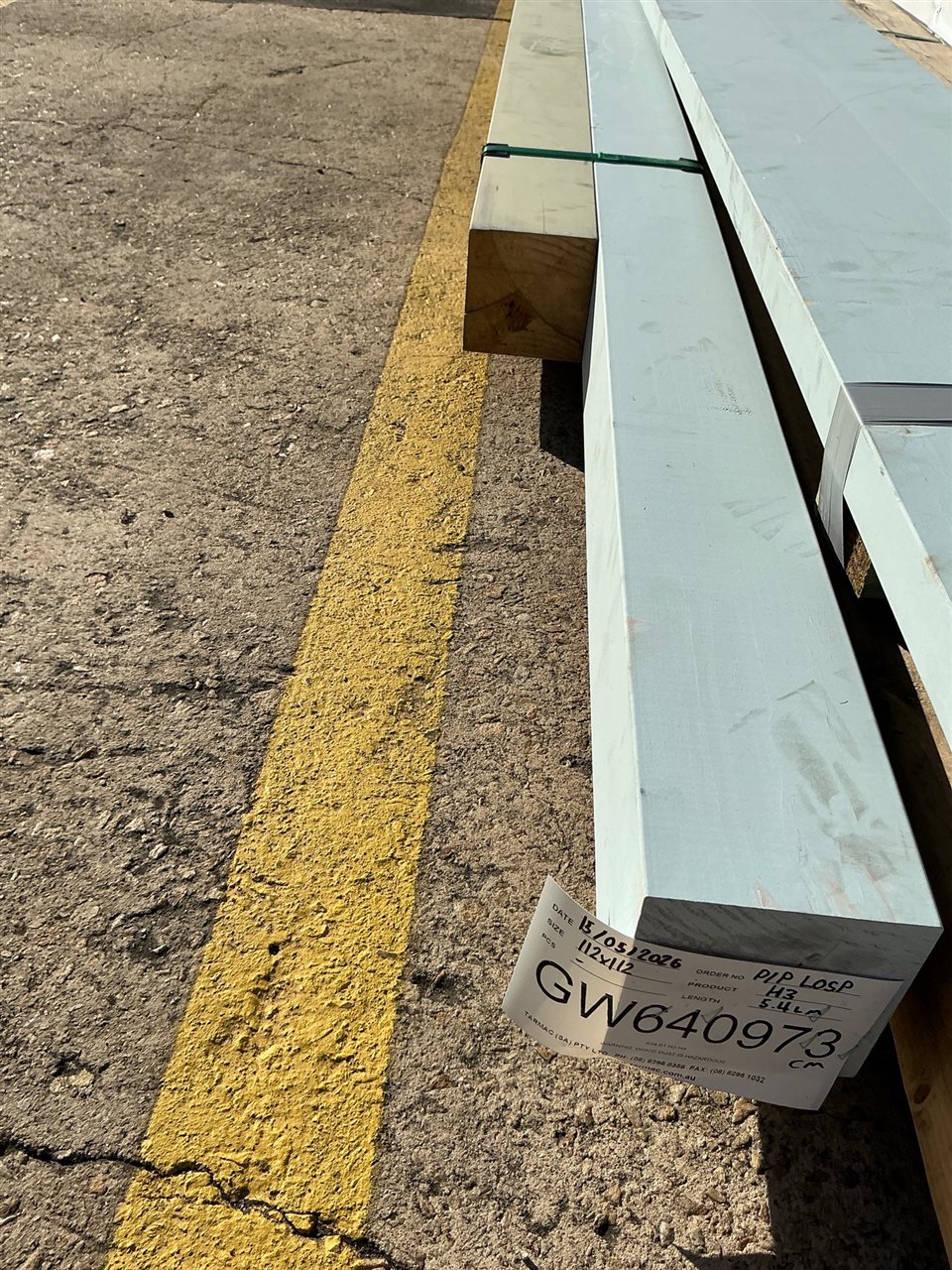 112 x 112, Primed and Painted LOSP Treated Pine,1@ 1.8 M & 1 @3.6 M  PK# GW640973