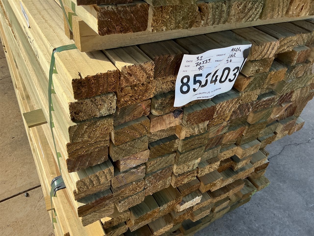 70 x 35, CCA Treated Pine, Merch, 90 pcs @ 2.4 M, 216 Lin Metres Total Pk 853403