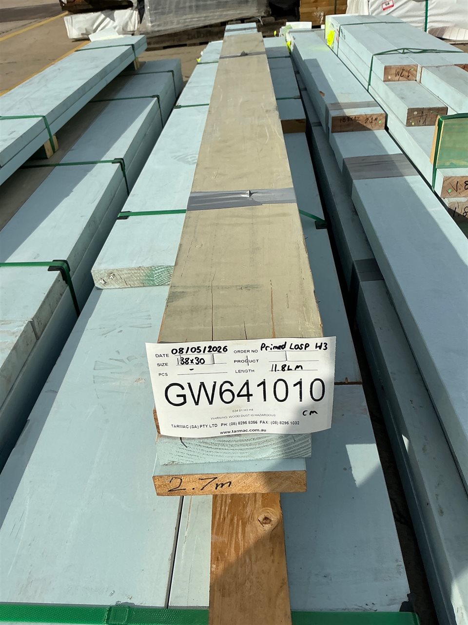 138 x 30, Primed LOSP Treated Pine, Mixed Lengths, 11.8 Lin Metres Total PK# GW641010