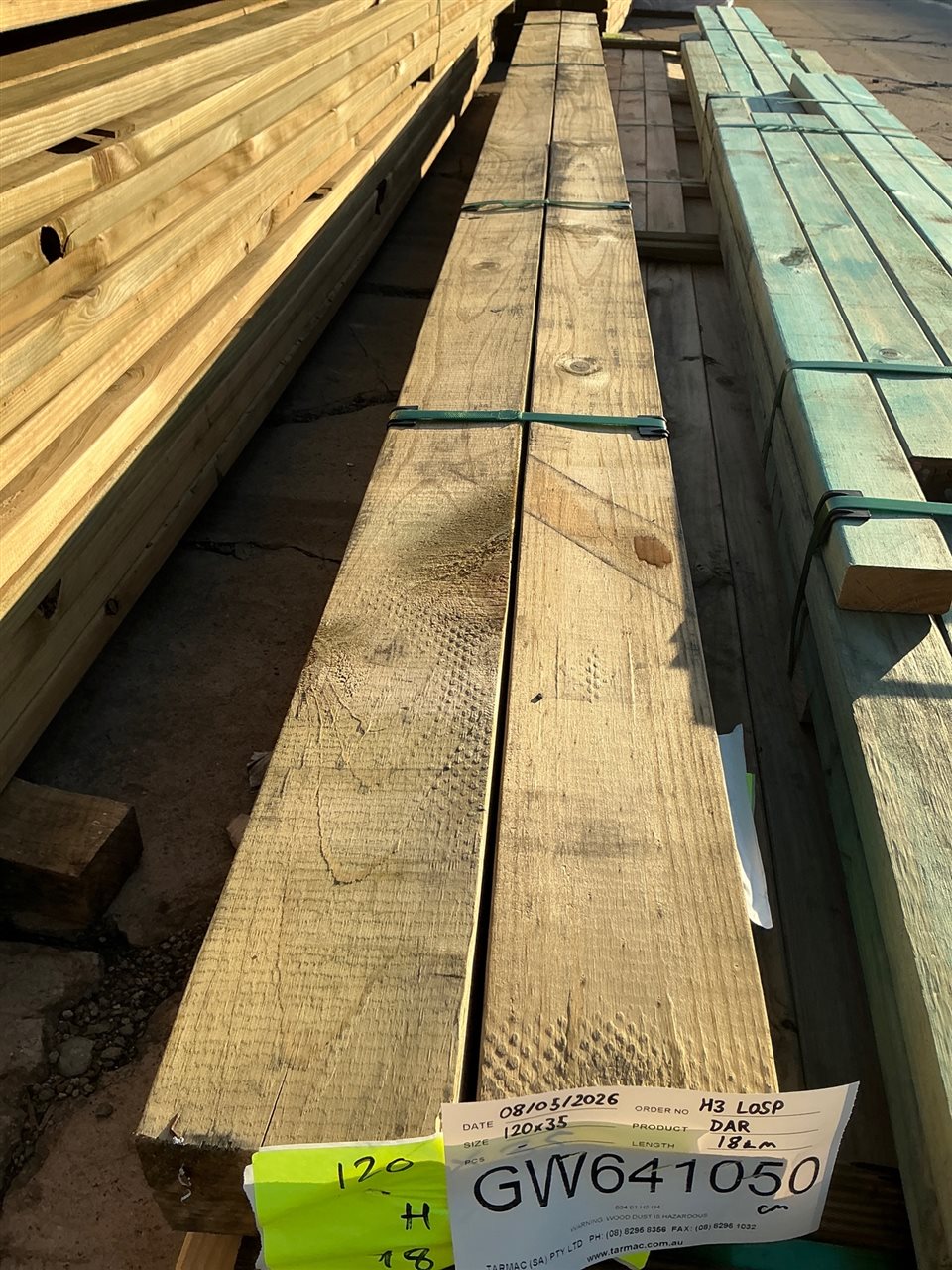 120 x 35, H3 LOSP Treated Pine, MGP10, Mixed Lengths, 18 Lin Metres Total PK# GW641050