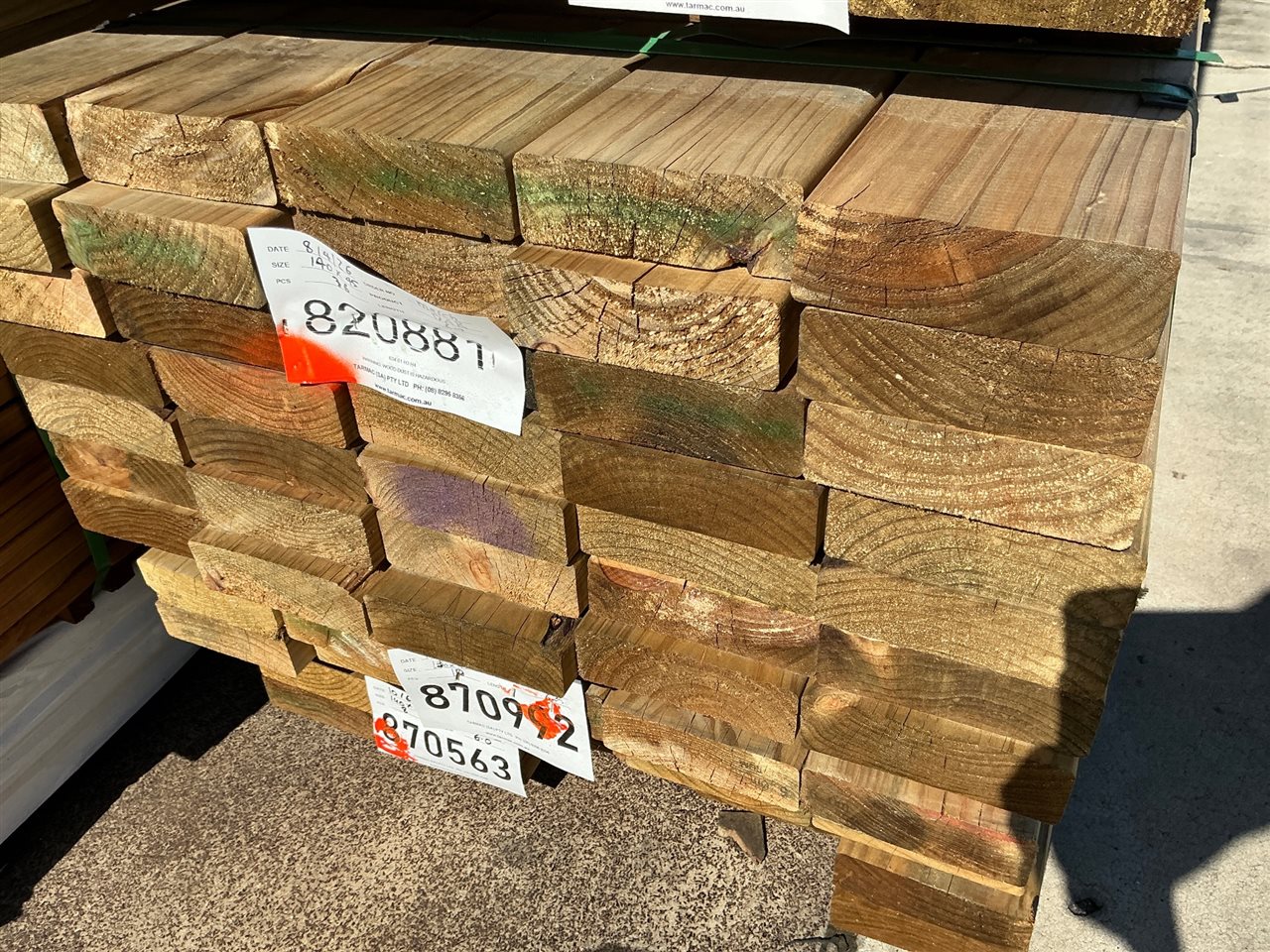 140 x 45, CCA Treated Pine, Merch, 36 pcs @ 6.0 M, 216 Lin Metres Total Pk 820881