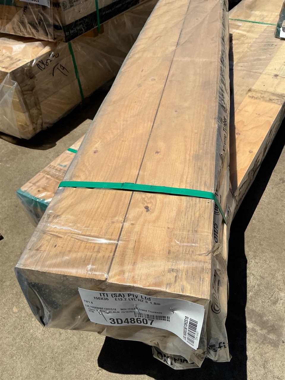 LVL Pack - 150 x 36 - E13.2 - H2 S -13 @ 1.8 M.- 23.4 Lin Metres - Pack Number 3D48607