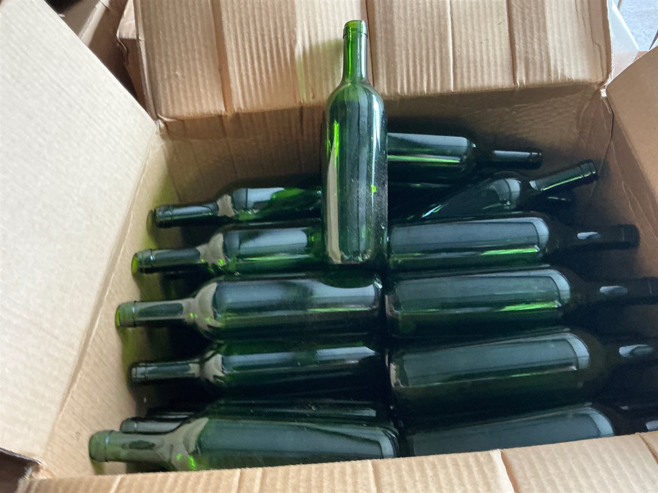 Wine Bottles -  Art On of Approx 100 (( Collect From Modbury )