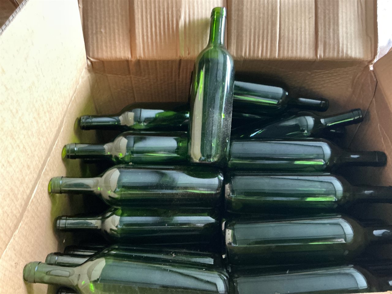 Wine Bottles -  Art On of Approx 100 (( Collect From Modbury )