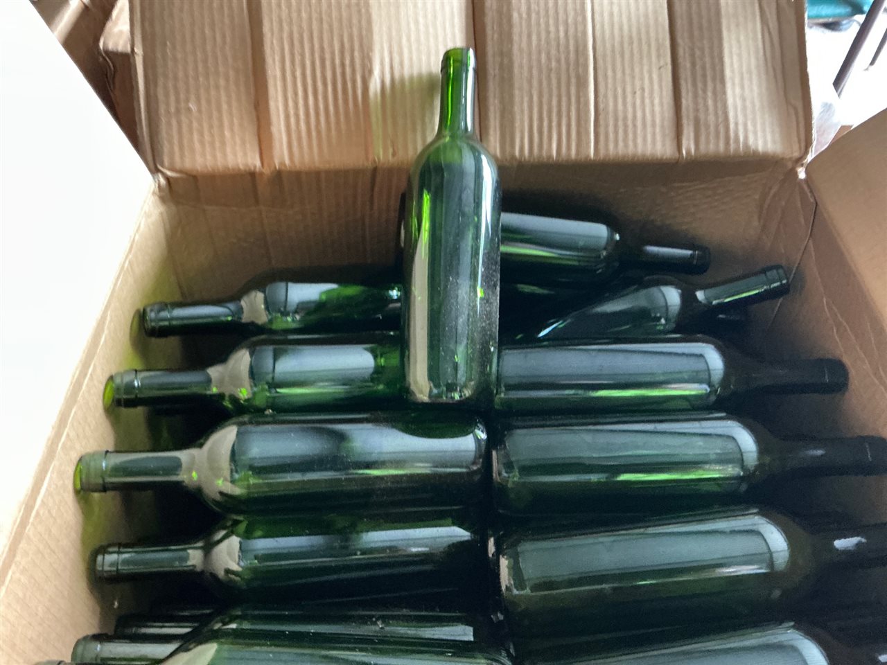 Wine Bottles -  Art On of Approx 100 (( Collect From Modbury )