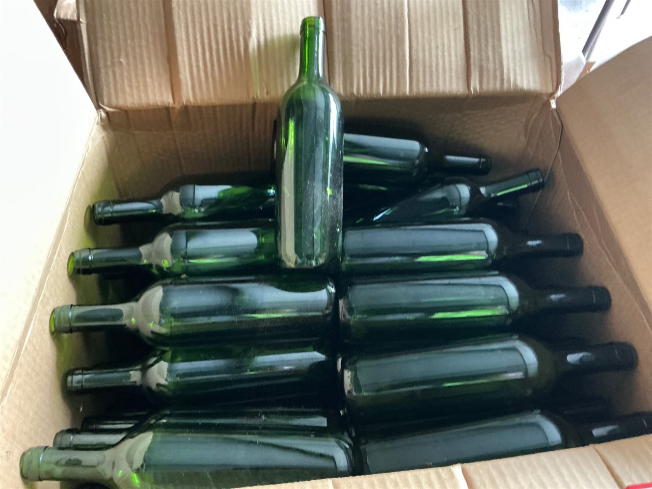 Wine Bottles -  Art On of Approx 100 (( Collect From Modbury )