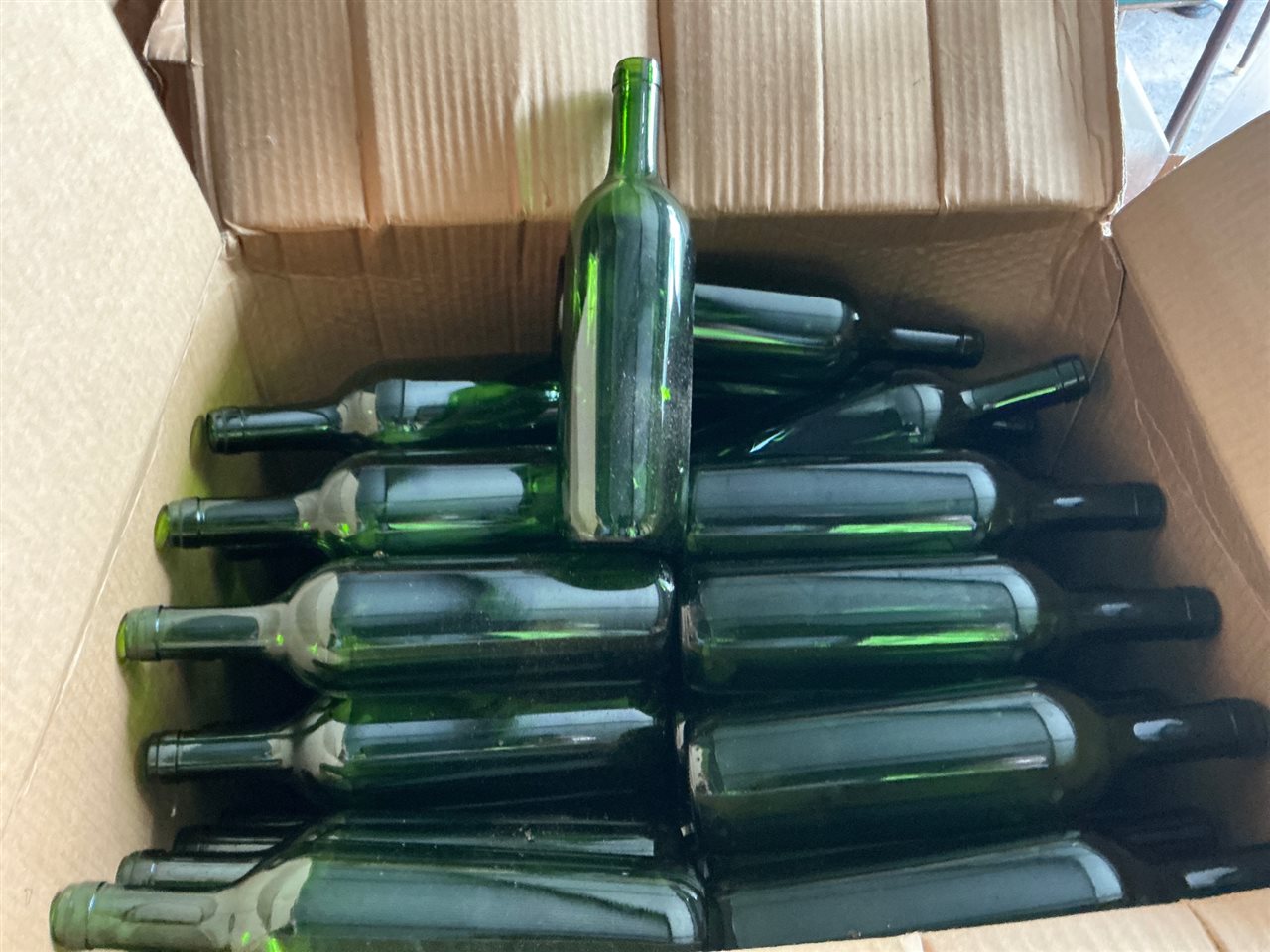 Wine Bottles -  Art On of Approx 100 (( Collect From Modbury )