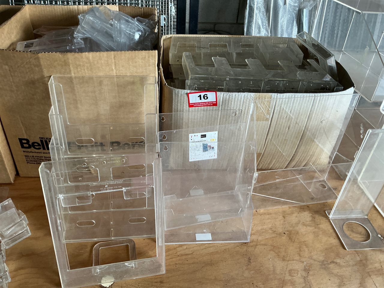 Quantity 2 Boxes of Perspex Brochure Holders - Various Sizes  (Collect From Modbury )