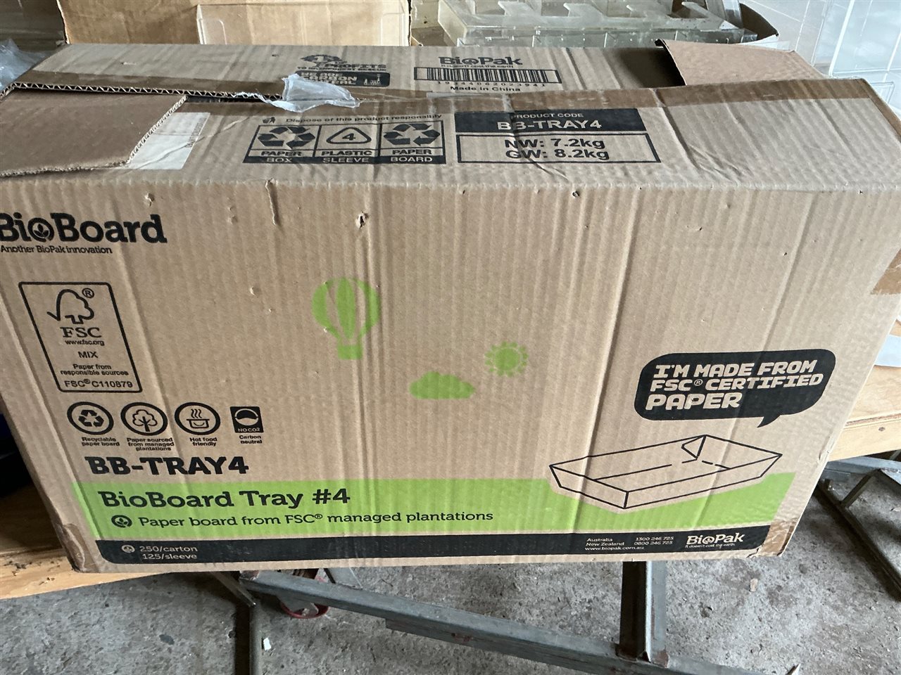 Bio Board Food Trays |Carton of 250     -   (Collect From Modbury )