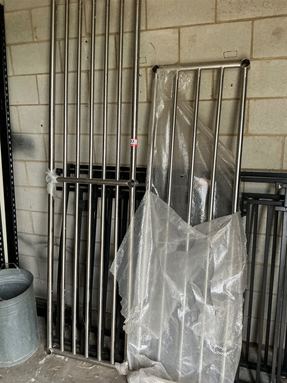Stainless Steel Commercial Kitchen Shelves -1 @ 2300 x 600 mm and 1 @ 1900 x530 mm   (Collect From Modbury )