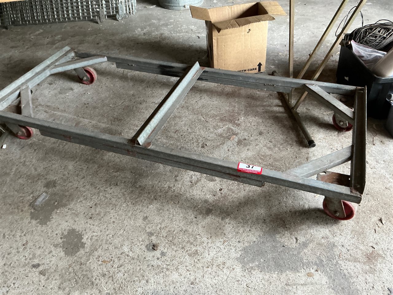 4 Wheel Crate Shop Trolley -1420 x 600 mm  -   (Collect From Modbury )