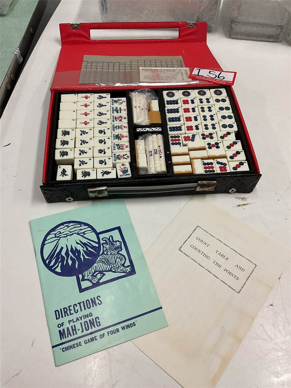 Mah Jong Set In A Case With Instructions