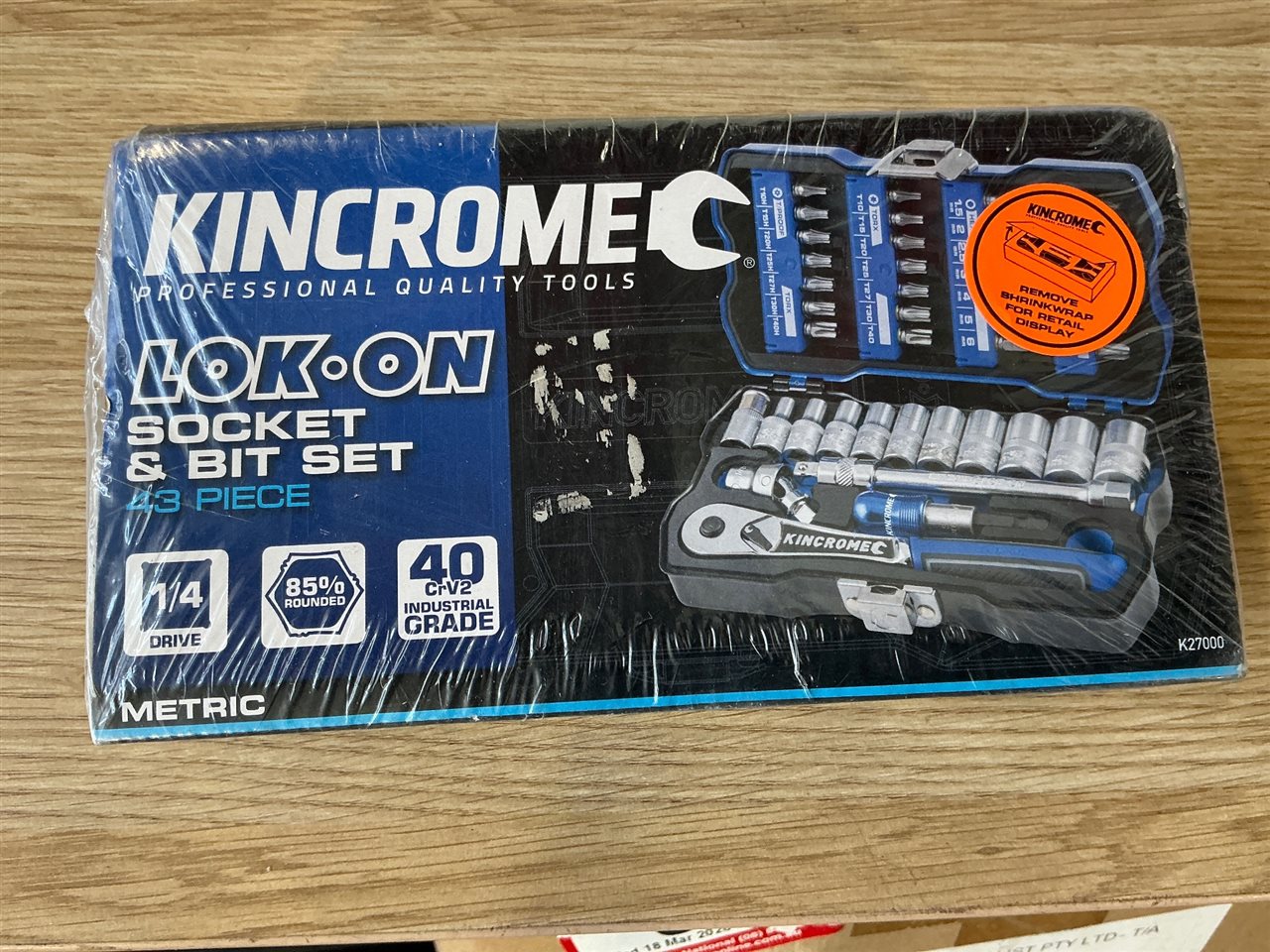 Kincrome 43 PCE. Metric  ¼” Drive Socket & Bit Set