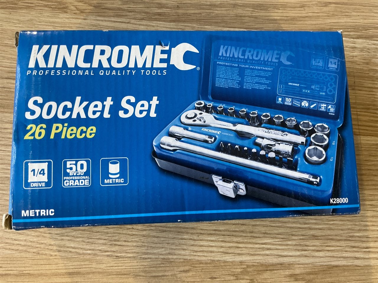 Kincrome 26 PCE. Metric  ¼” Drive Socket Set