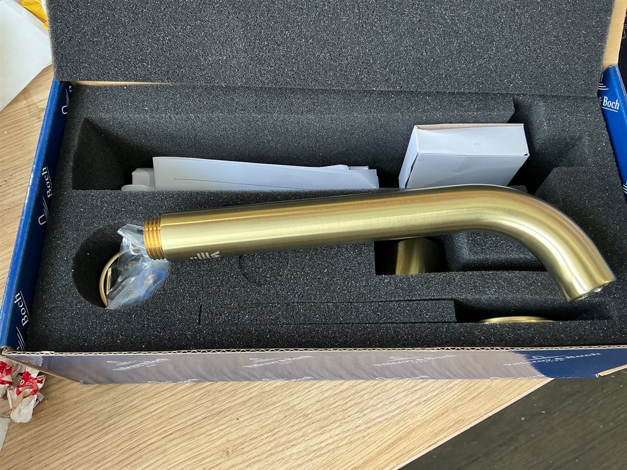 V&B - Vita Wall Mounted Bath Mixer Trim Kit. Brushed Gold - RRP - $300