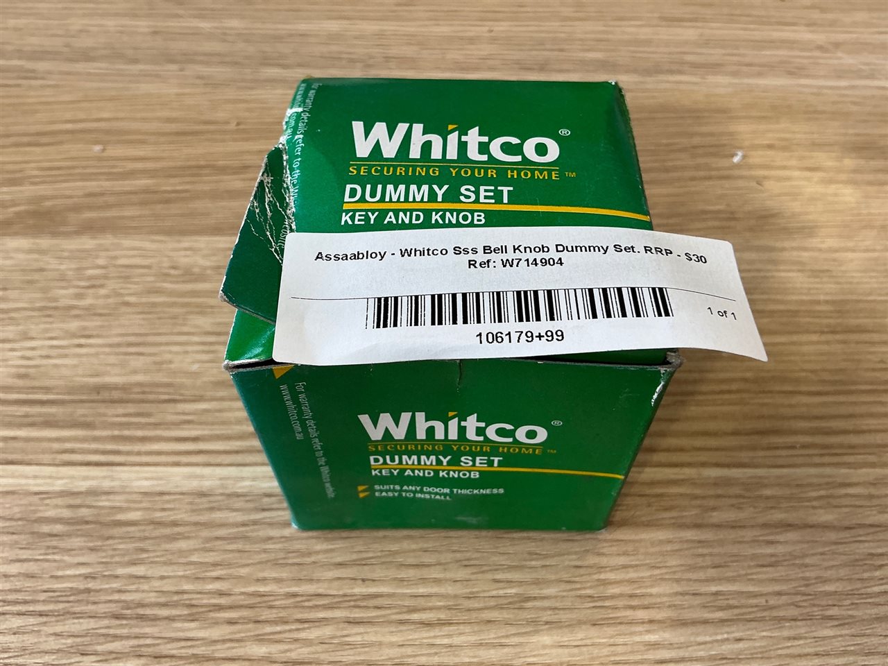 Assaabloy - Whitco Sss Bell Knob Dummy Set. RRP - $30