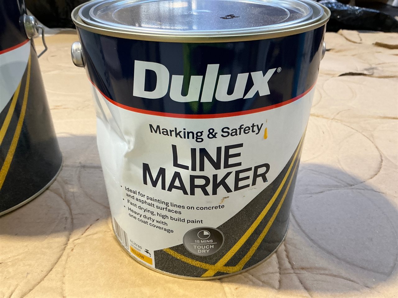 Dulux Line Marker - Yellow - 4 Litre - Sold Per Tin