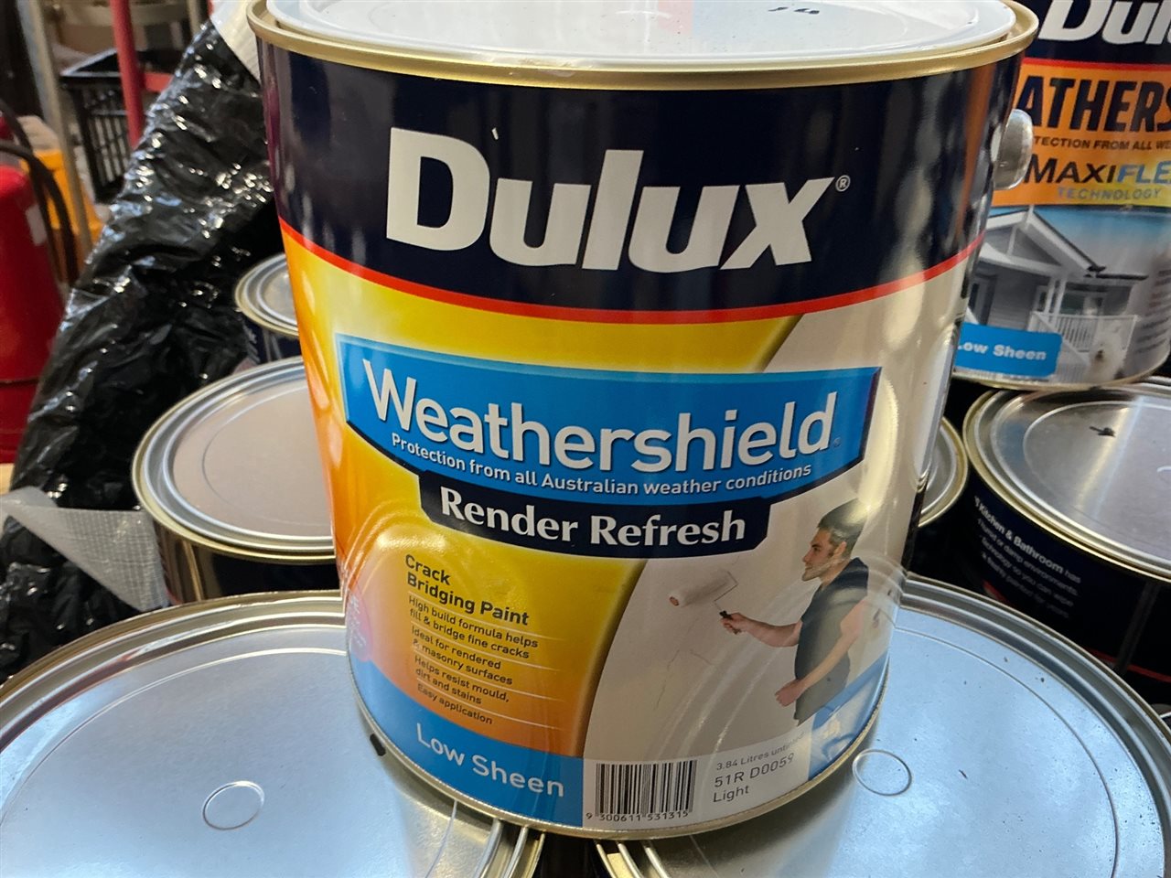 Dulux Weather Shield -Low Sheen -Render Refresh - Light Base - 4 Litre