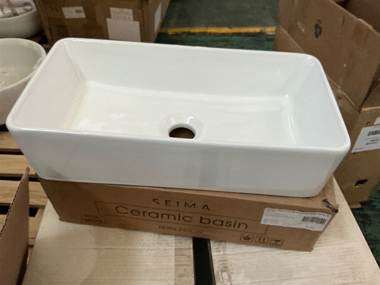 Seima PLATI 230 Basin Above White Gloss, 0T, NOF, RRP $475