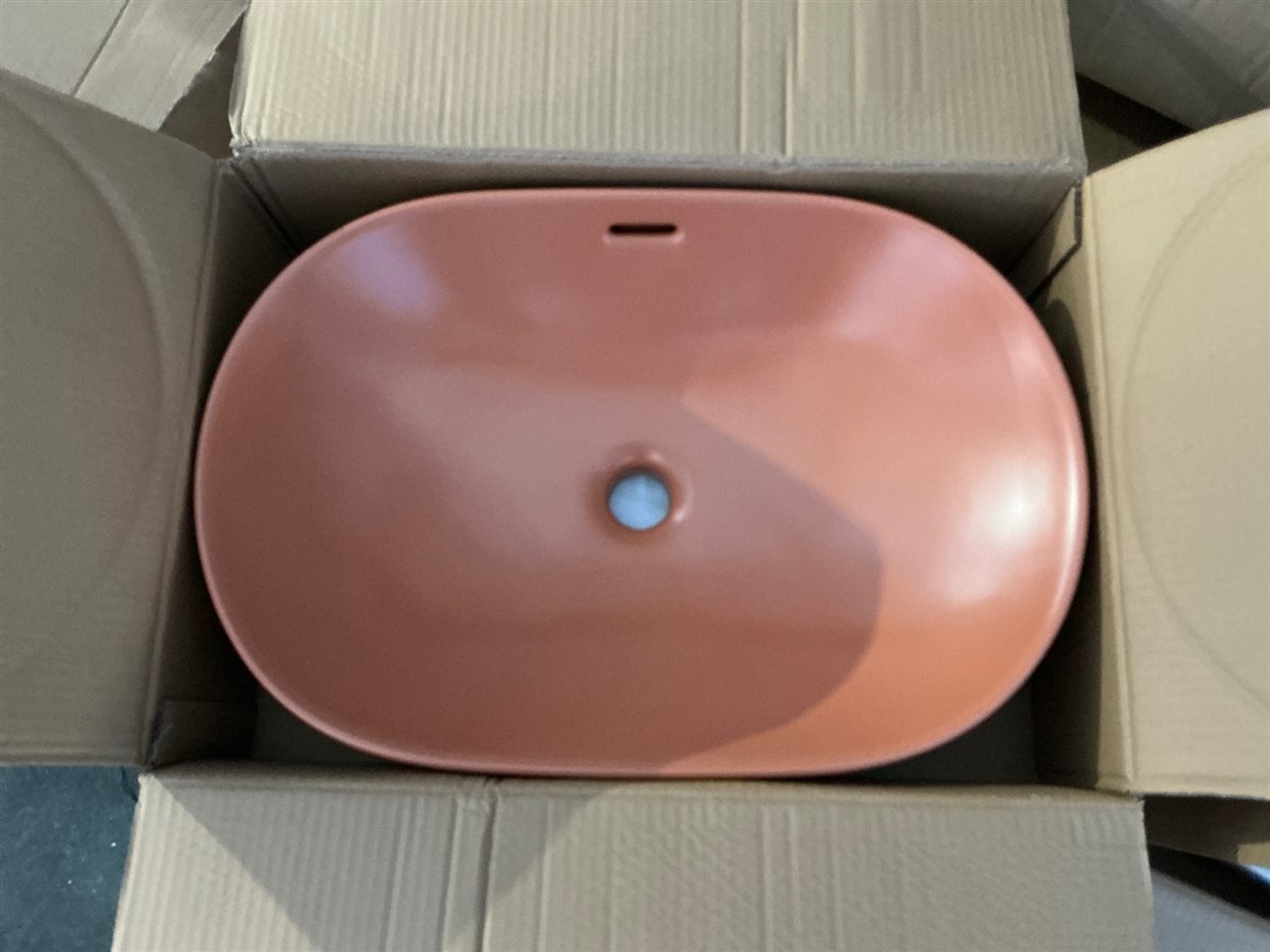 Seima OBELLO 551 Basin Inset, s/ellipse, OF, Terracotta, Sold Per Each, RRP $450