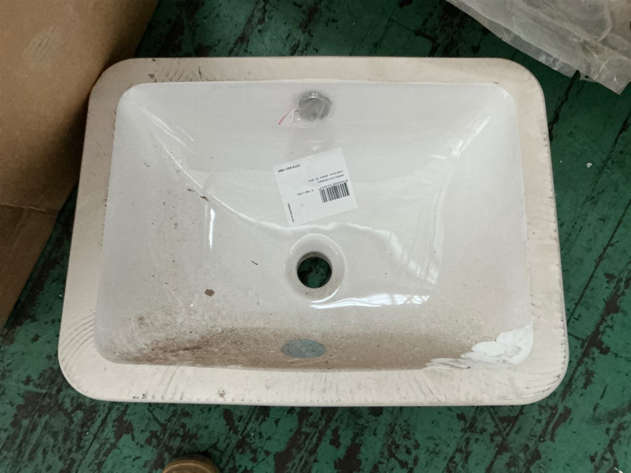 Seima LIMNI 430 Basin Undermount, Rect, 0T of, White Gloss, CHECK, RRP $325