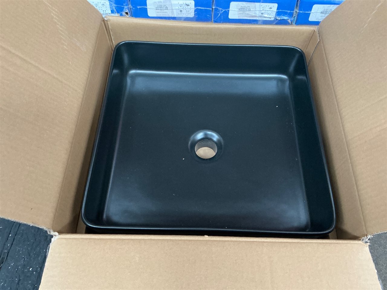 Seima SYROS 403 Basin Above Round 0TH Black Gloss, RRP $295