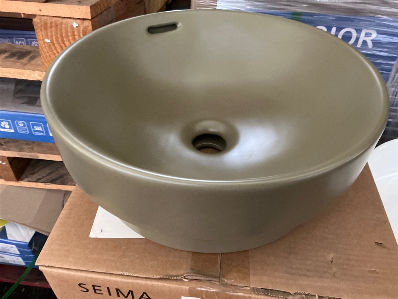 Seima OBELLO 371 Basin Inset, round, OF, Olive, RRP $400