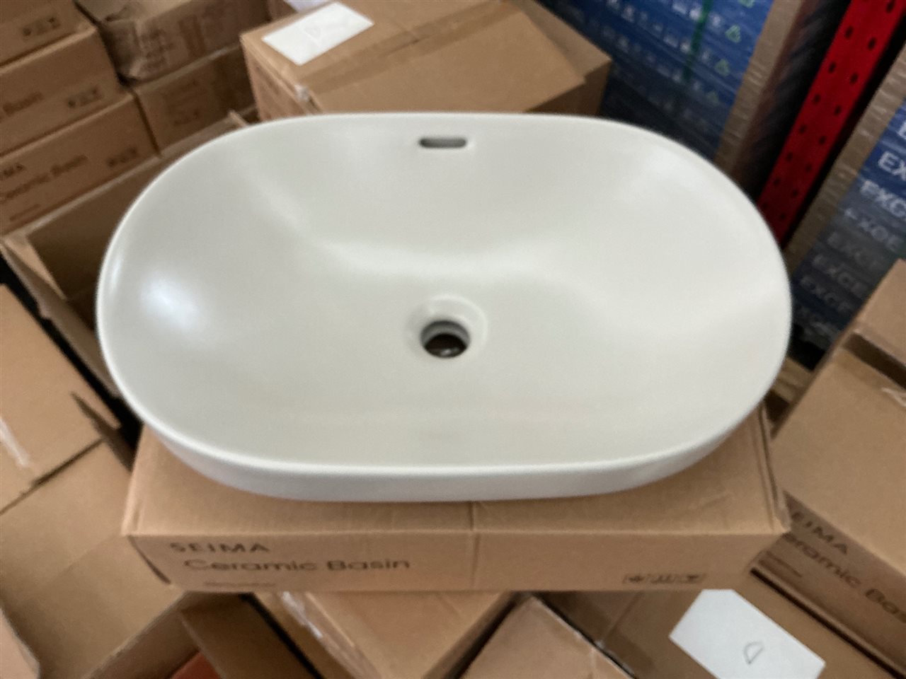 Seima OBELLO 551 Basin Inset, s/ellipse, OF, Salt Stone, Sold Per Each, RRP $450