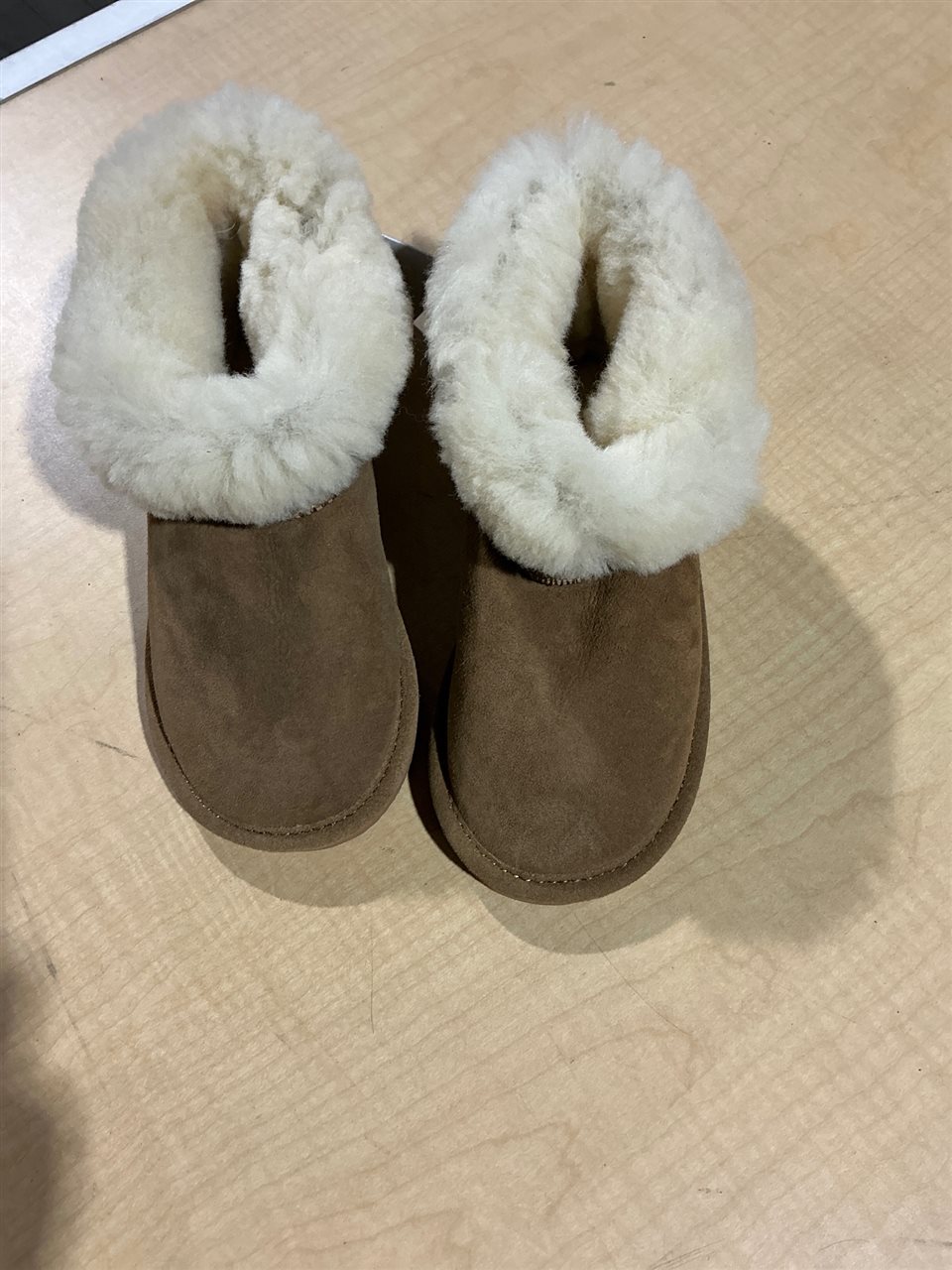 Slippers, Leather Upper, Synthetic Sole , Chestnut,Size  K13, Sold Per Each