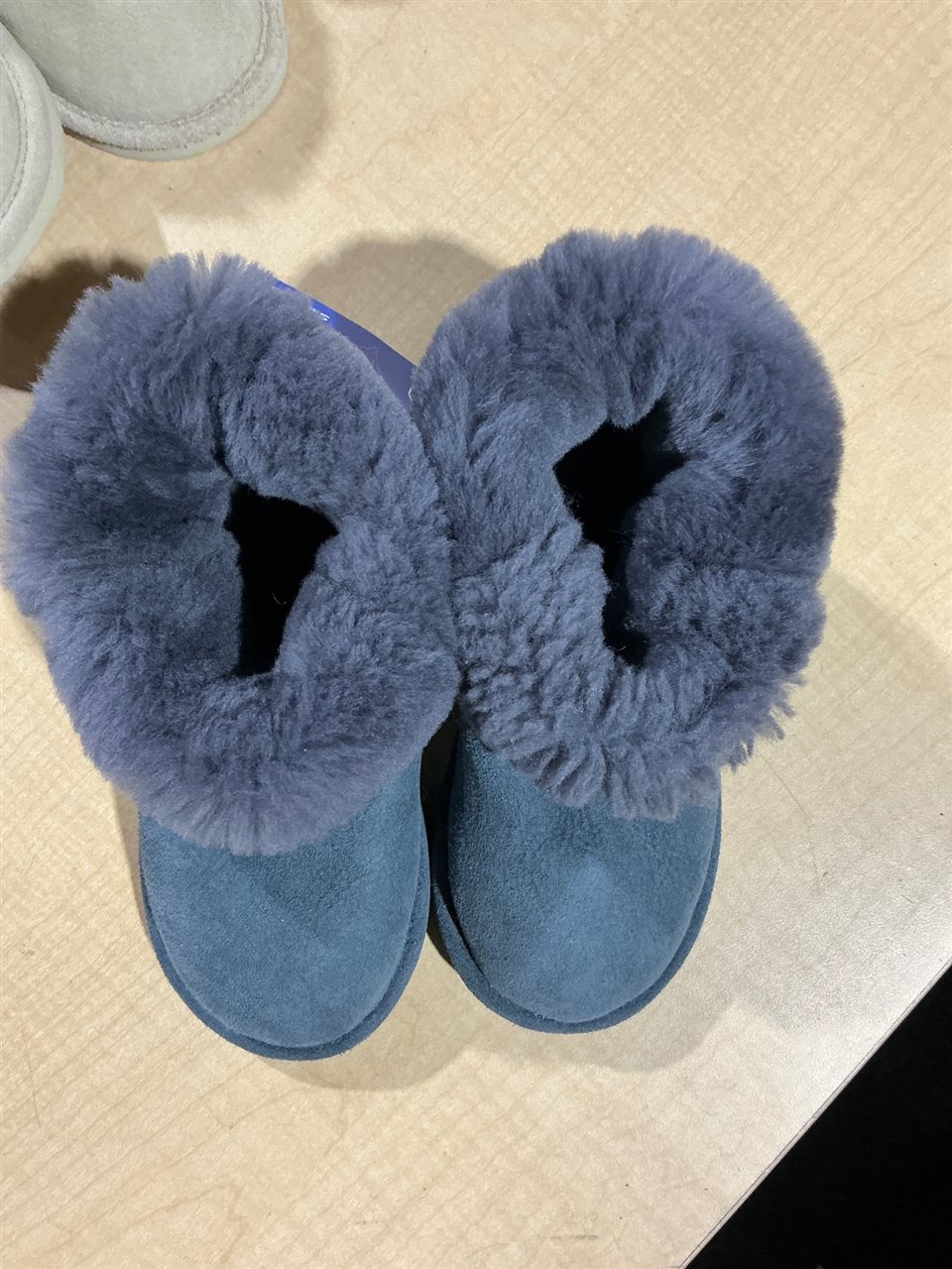 Slippers, Leather Upper, Synthetic Sole , Grey, Size K13, Sold Per Each