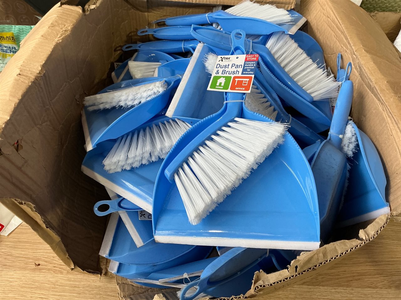 Mini Dustpan and Brush Set . -Quantity of 36