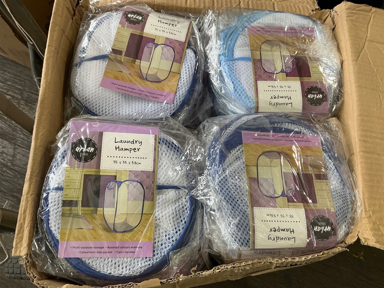 Laundry Hamper - Pop-Up Mesh Carton of. 96