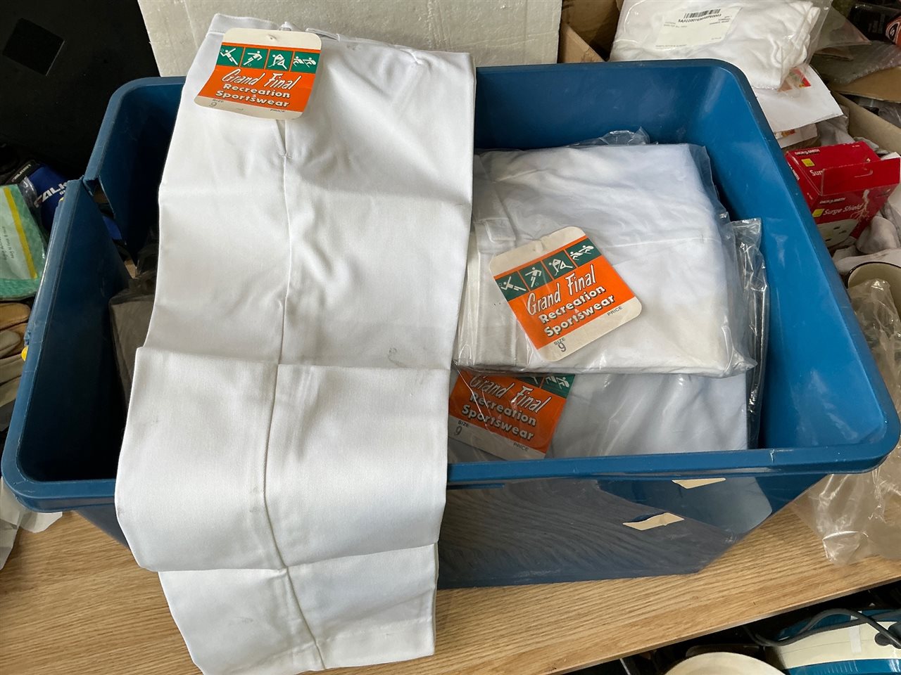 White Cricket trousers-Carton of 24- Childs  Size 9