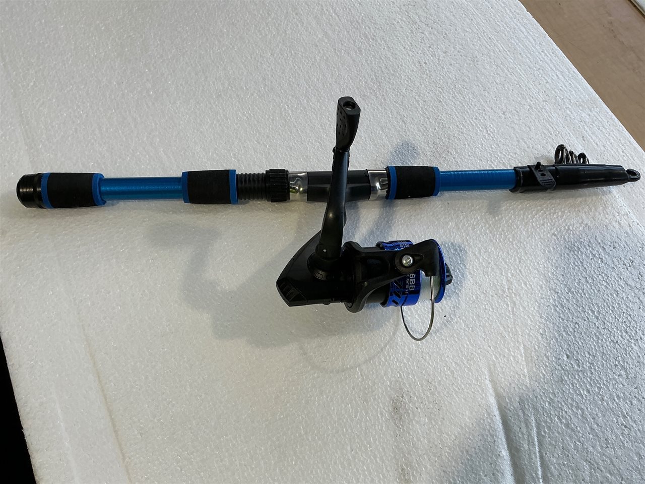 Telescopic Rod with Reel (Blue)