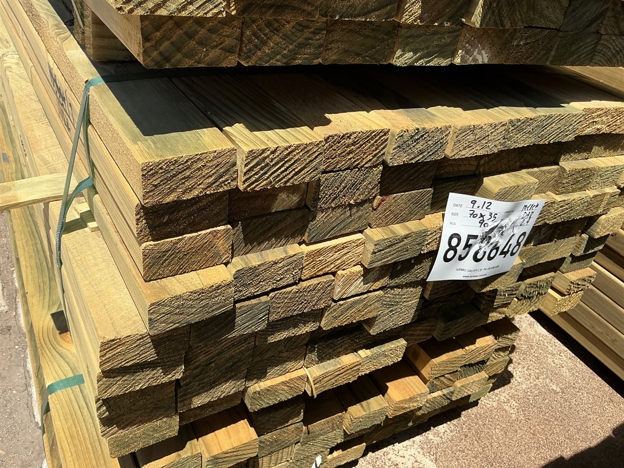 70 x 35 - Merch H3 Pine CCA - 90 @ 2.4M (216 Lin Metres) - Pack #858648