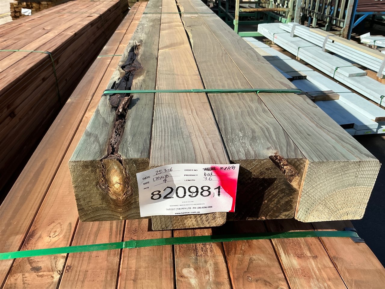 120 x 120, CCA Treated Pine, Merch, 4 pcs @ 3.6 M, 14.4 Lin Metres Total Pk 820981