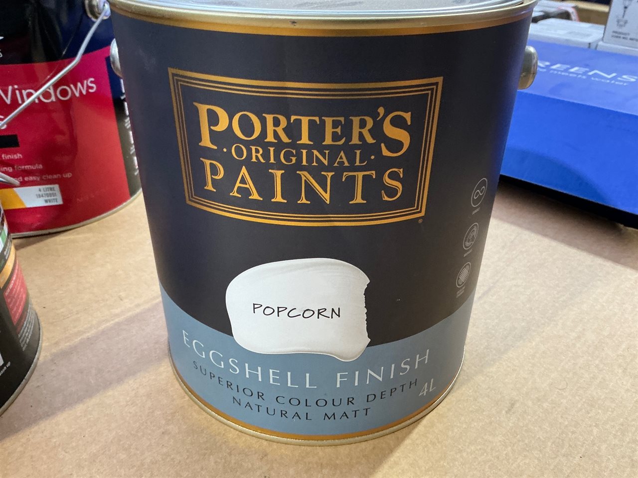 Porters Eggshell Finish Natural Matt Popcorn -  4 Litre