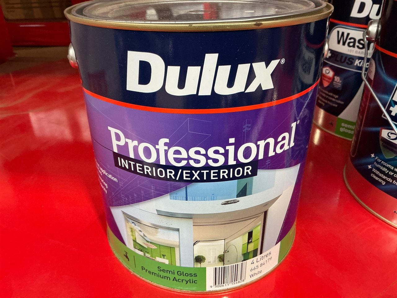 Dulux Professional Interior Exterior Acrylic  Semi Gloss   White - 4 Litre